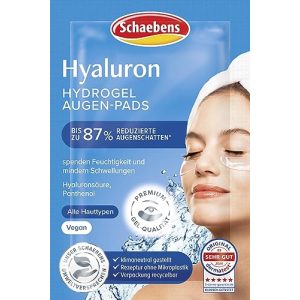 Almohadillas para los ojos Schaebens Hyaluron Hydrogel almohadillas para los ojos, para 1 aplicación