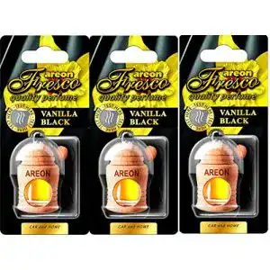 Auto lufterfrischer areon fresco auto vanille schwarz duft glas