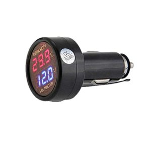 Auto-Thermometer JZK Voltmeter & Thermometer 2 in 1, digital