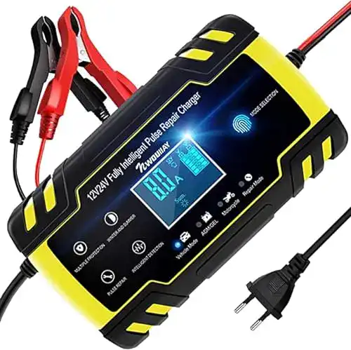 NWOUIIAY Autobatterie-Ladegerät 8A mit LCD-Touchscreen