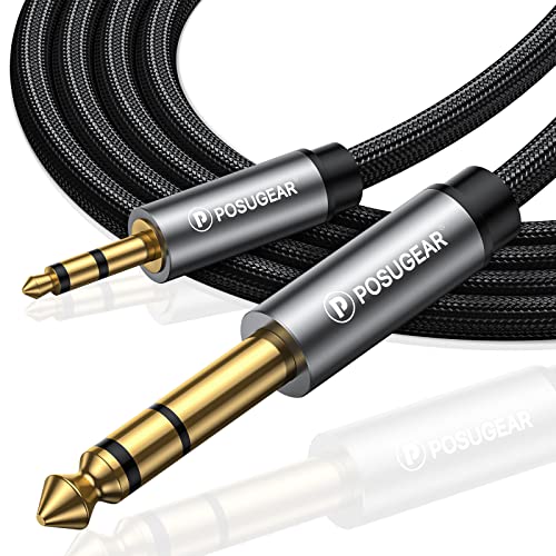 Aux-Kabel POSUGEAR 3.5mm Klinke auf 6.35mm Klinke Kabel 5M