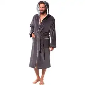 Bademantel frottee morgenstern bademantel fuer herren aus baumwolle
