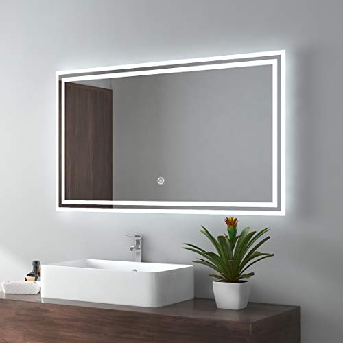 Badezimmerspiegel EMKE LED Badspiegel 100x60cm