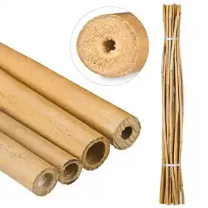 Bambusrohre relaxdays bambusstaebe 150cm natuerlicher bambus