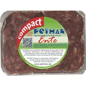 Barf hundefutter petman compact ente 22 x 500g beutel