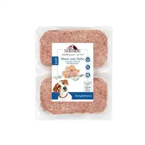 Barf hundefutter tackenberg barf menue mit huehnerfleisch lachs