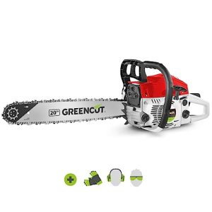 Greencut GS620X petrol chainsaw – with 2-stroke engine 62cc 3,8 HP