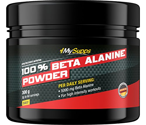 Beta-Alanine My Supps MySupps- 100% Beta Alanine Powder, 5000mg - beta alanine my supps mysupps 100 beta alanine powder 5000mg