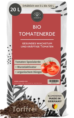 Bio-Erde JASKER’S Bio Tomatenerde 20 L, 100% torffreie Bio Erde