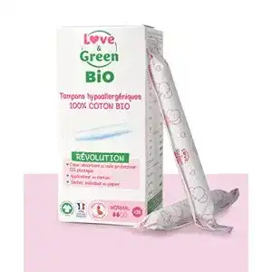 Bio tampon love green hypoallergen mit applikator 16 stueck