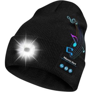 Bluetooth-Mütze Bosttor Bluetooth Mütze mit Licht Männer, Unisex