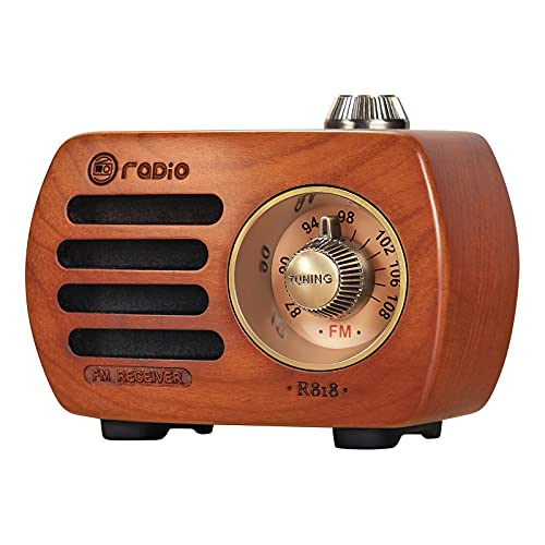 Bluetooth radio prunus R-818 retro radio i trä med Bluetooth