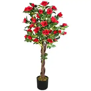 Blume im topf decovego rose rosenstock kunstpflanze