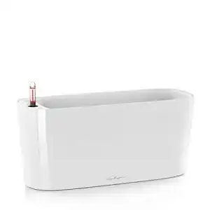 Blumenkaesten mit wasserspeicher lechuza delta 20 weiss