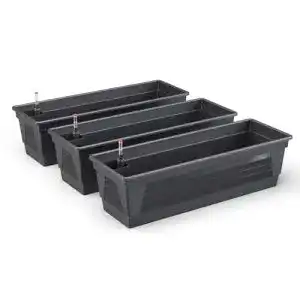 Blumenkaesten mit wasserspeicher plastard milano 3er set