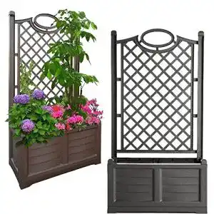 Blumenkasten mit rankgitter bama blumentopf pflanzkuebel