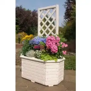 Blumenkasten mit rankgitter deko shop hannusch pflanzkasten