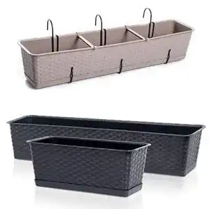 Blumenkasten rg vertrieb balkonkasten blumentopf rattan optik
