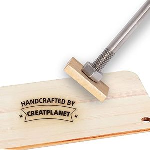 Sello para marcar CREATPLANET madera cuero pastel hierro para marcar 3cm