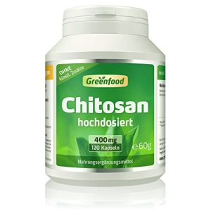 Chitosan Greenfood, 400 mg, hochdosiert, 120 Kapseln