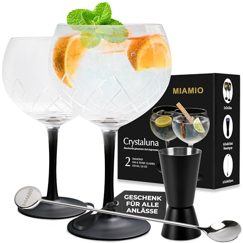 Cocktailglas MIAMIO – 2 x 650 ml Gin Glas / 2er Gin Gläser Set