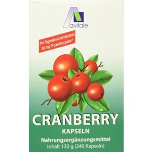 Cranberry capsules Avitale cranberry capsules 400 mg, 132 g, 240 pieces