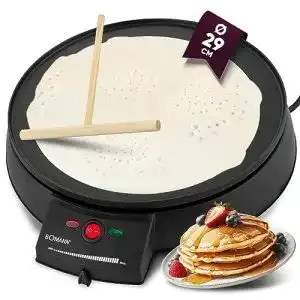 Crepes maker bomann fuer crepes mit o 29cm crepe maker inkl