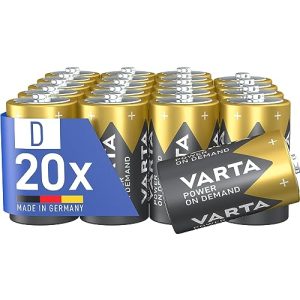 Baterias D Baterias Varta D Mono, 20 peças, alimentação sob demanda