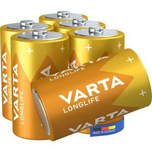 D batterier Varta batterier D Mono, 6 stk, lang levetid, alkaliske