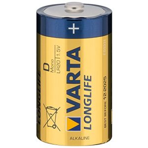 Batterie D Varta (estinguenti a lunga durata) monozinco-carbonio da 1,5 V