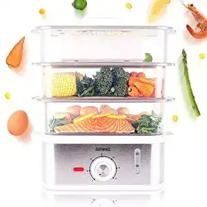 Dampfgarer duronic fs87 870 w 3 dampfgarbehaelter bpa frei 106 l 1