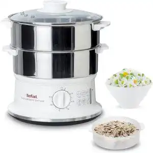 Dampfgarer tefal vc1451 2 edelstahlbehaelter 6l fassungsvermoegen 1