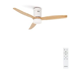 Ventilateur de plafond CREATE, WINDCALM, blanc avec éclairage