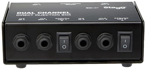 Di-Box Stagg SDI-ST DI box a 2 canali con switch mono/stereo