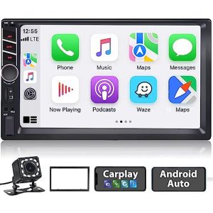 Double DIN radios podofo Double Din car radio compatible with Apple