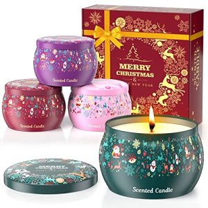 Set regalo di candele profumate Erlsoum, confezione da 4,4, 4 once