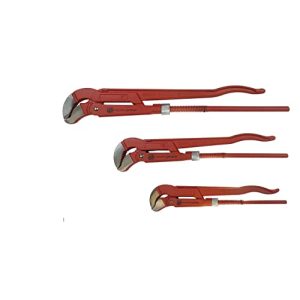 Corner pipe wrench EKR Hoga pipe wrench set, S-mouth, 3-piece, 1″ 1,5″ 2″ inches