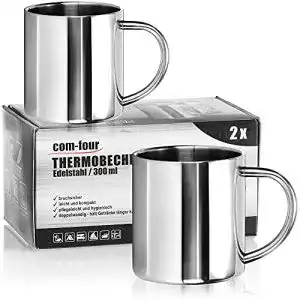 Edelstahlbecher com four 2x edelstahl thermobecher 300 ml