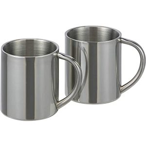Stainless steel mug QIUQIU 2 pieces stainless steel thermal mug