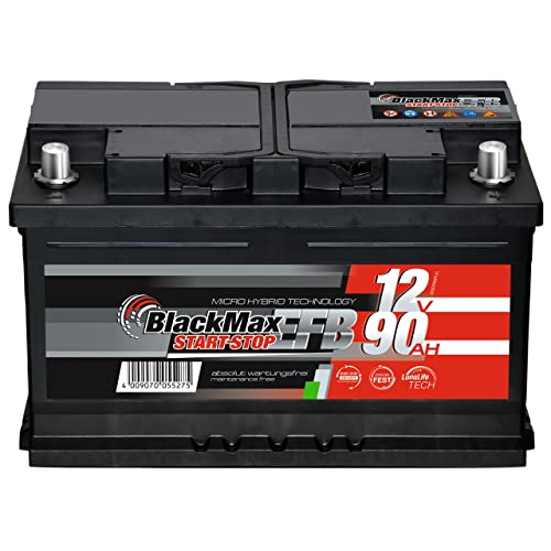 EFB-Batterie BlackMax Autobatterie Start-Stop EFB 12V 90Ah