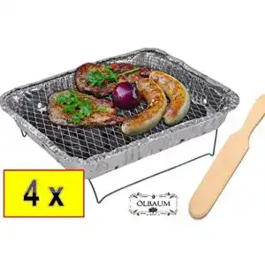 Einweggrill btv batovi 4x disposable barbecue with 2 kg charcoal