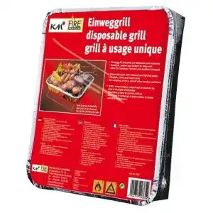 Einweggrill km firemaker 2 packungen mit 450 g holzkohle
