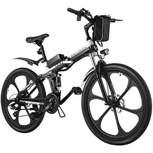 Elektrikli dağ bisikleti ANCHEER 26 inç katlanır e-bisiklet MTB erkekler