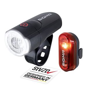 Fahrradlicht SIGMA SPORT – LED mit Batterien Set AURA 30 und CURVE