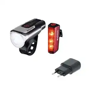 Fahrradlicht sigma sport led set aura 80 und blaze stvzo