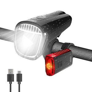 Juego de luces LED para bicicleta WOWGO, iluminación para bicicletas con aprobación StVZO