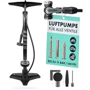 Fahrradpumpen aaron sport one fahrrad standpumpe mit manometer