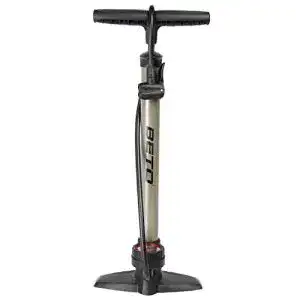 Fahrradpumpen beto hochdruck standpumpe stahl dunkelsilber