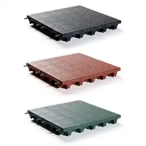 Fallschutzmatten gartenpirat 50x50 cm staerke 65 mm farbe rot