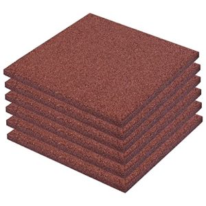 Leesésgátló szőnyegek vidaXL 6X gumi piros zuhanásgátló lemezek